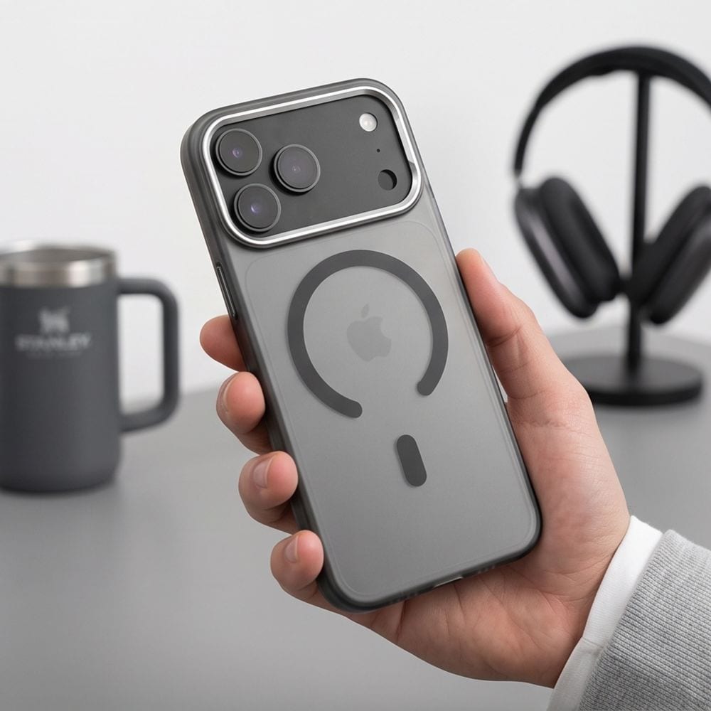Tech-Protect MagZero MagSafe -suojakotelo iPhone 17/18 Pro Maxille – läpikuultava mattamusta