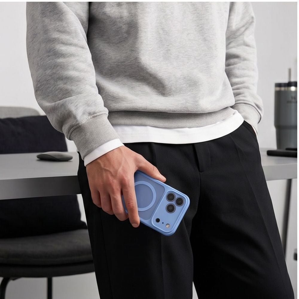 Tech-Protect BasicMag MagSafe -suojakotelo iPhone 17 Pro Max / 18 Pro Max - vaaleansininen, matta