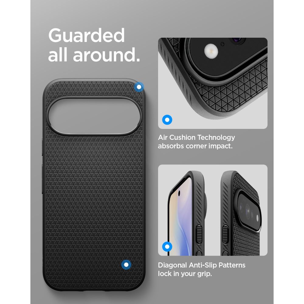 Spigen Liquid Air Mag MagSafe -suojakotelo Google Pixel 11 Pro -mallille – mattamusta