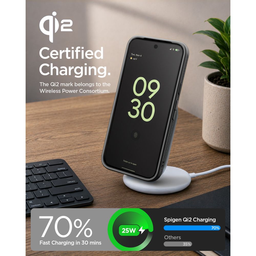 Spigen Liquid Air Mag MagSafe -suojakotelo Google Pixel 11 Pro -mallille – mattamusta