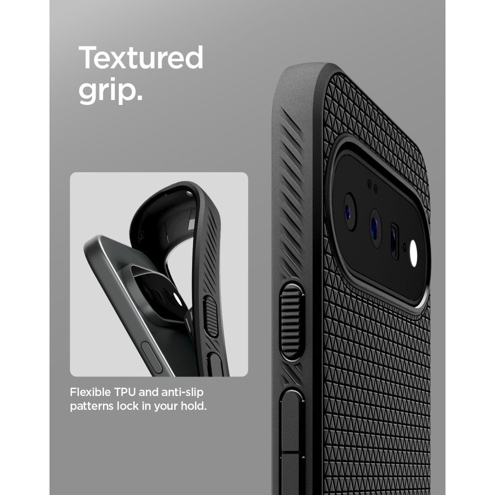 Spigen Liquid Air -suojakotelo Google Pixel 11:lle – mattamusta