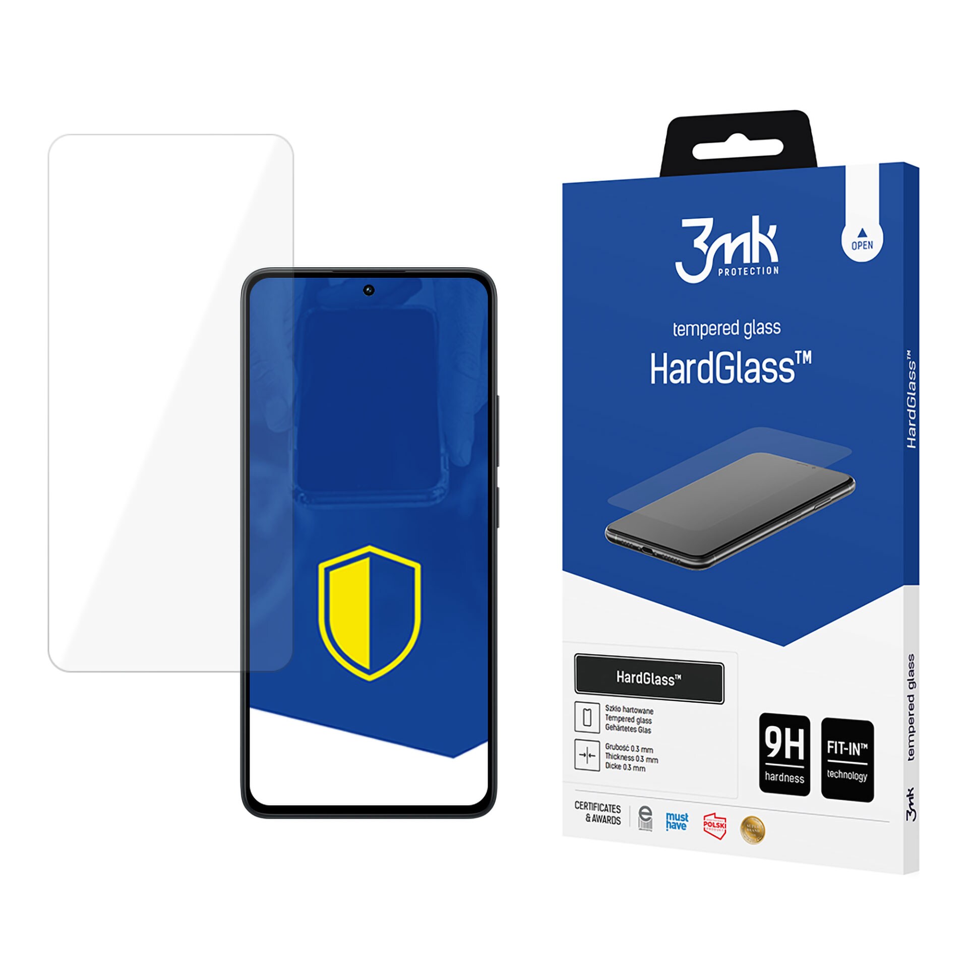 9H 3mk HardGlass™ -lasisuojus Xiaomi Redmi Note 13 5G -puhelimelle