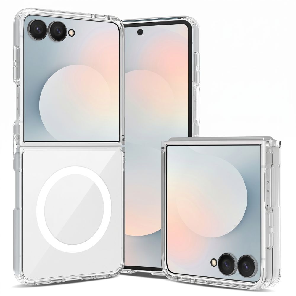 Tech-Protect FlexAir Hybrid MagSafe -suojakotelo Samsung Galaxy Z Flip 8:lle – läpinäkyvä