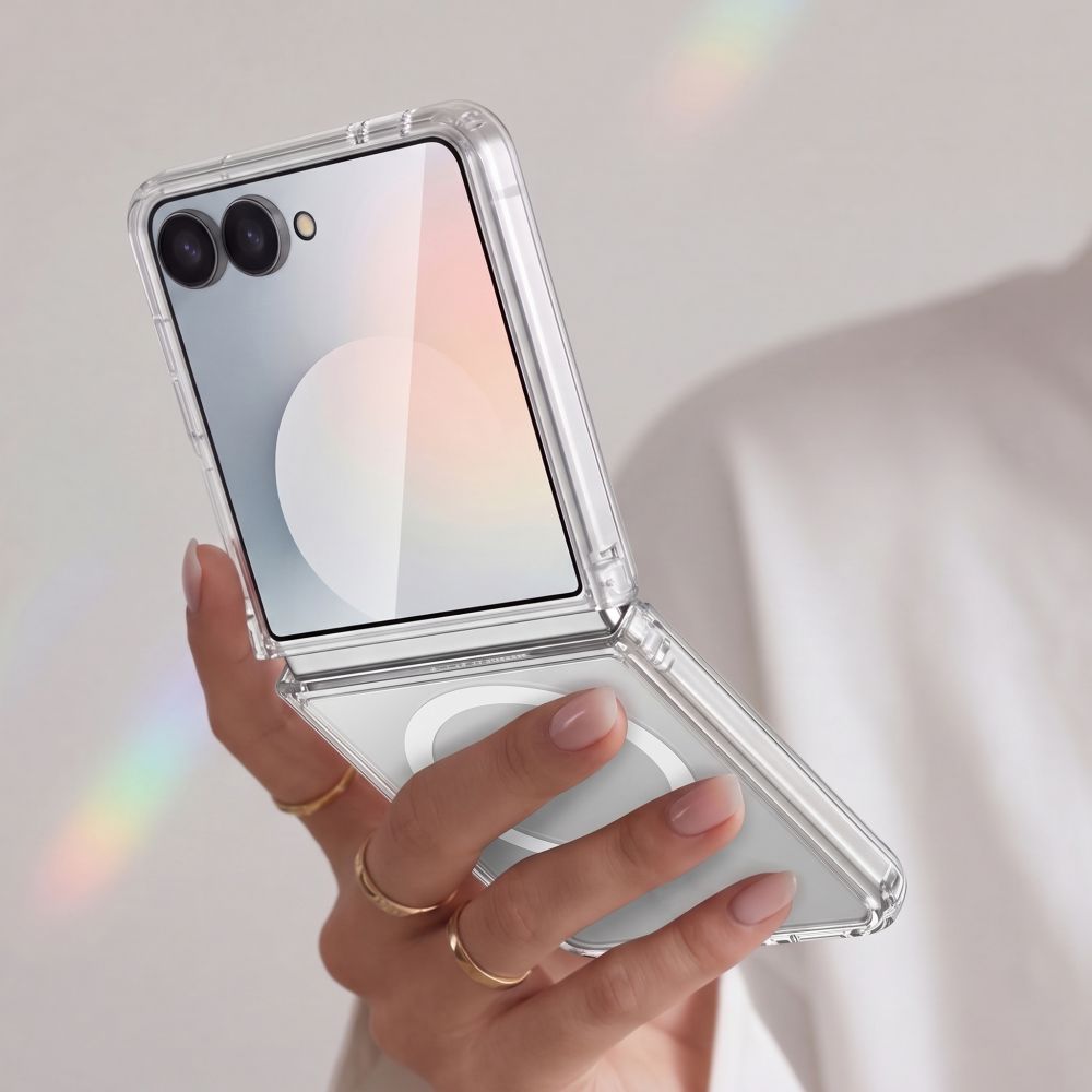 Tech-Protect FlexAir Hybrid MagSafe -suojakotelo Samsung Galaxy Z Flip 8:lle – läpinäkyvä