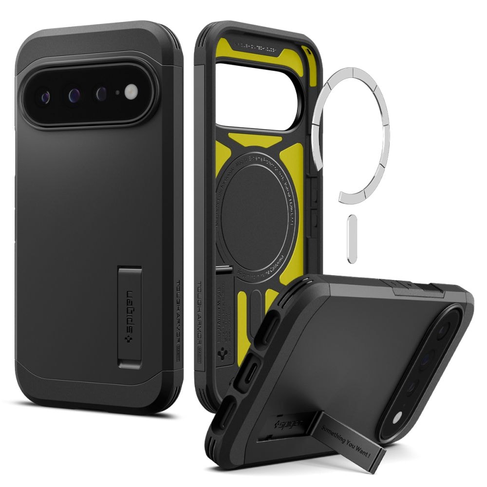 Spigen Tough Armor Mag MagSafe -suojakotelo Google Pixel 11 Pro XL:lle – musta