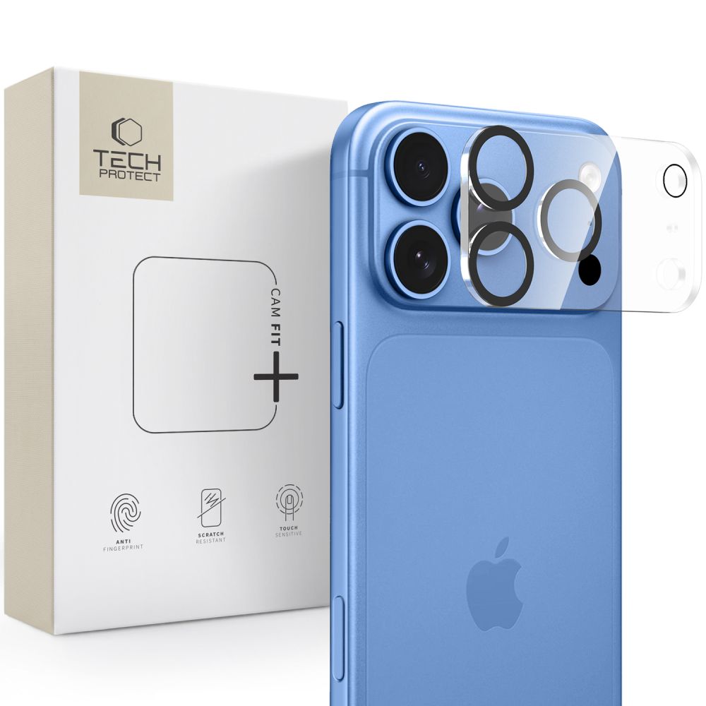 Tech-Protect Cam Fit+ -kameransuojus iPhone 18 Pro Maxille – kirkas