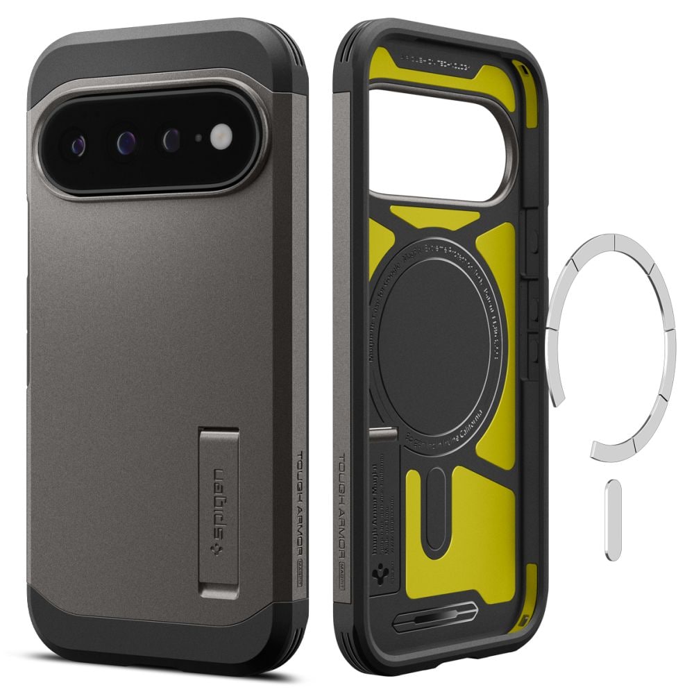 Spigen Tough Armor Mag MagSafe -suojakotelo Google Pixel 11 Pro XL:lle – tummanharmaa