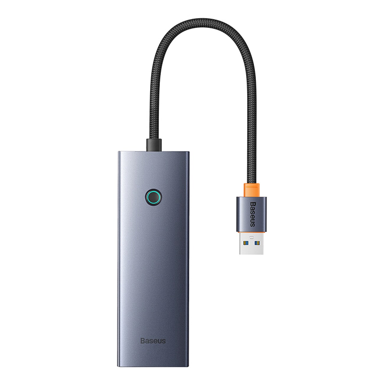 Baseus UltraJoy -sarjan USB-A-jakaja, 4 x USB-A 3.0, 1 x USB-C 5 V – harmaa