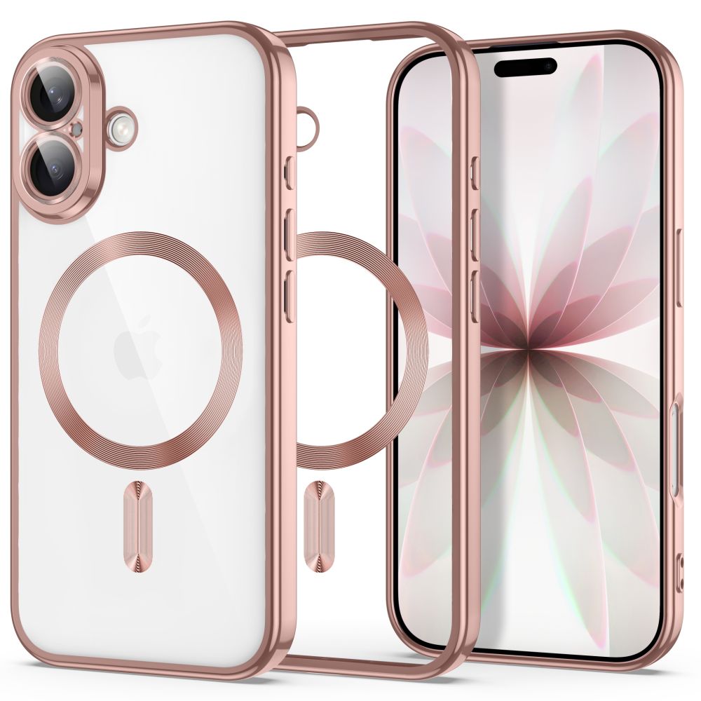 Tech-Protect MagFlex -suojakotelo iPhone 17:lle – läpinäkyvä vaaleanpunainen