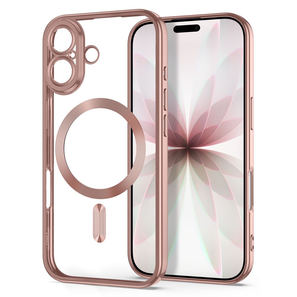 Tech-Protect MagFlex -suojakotelo iPhone 17:lle – läpinäkyvä vaaleanpunainen