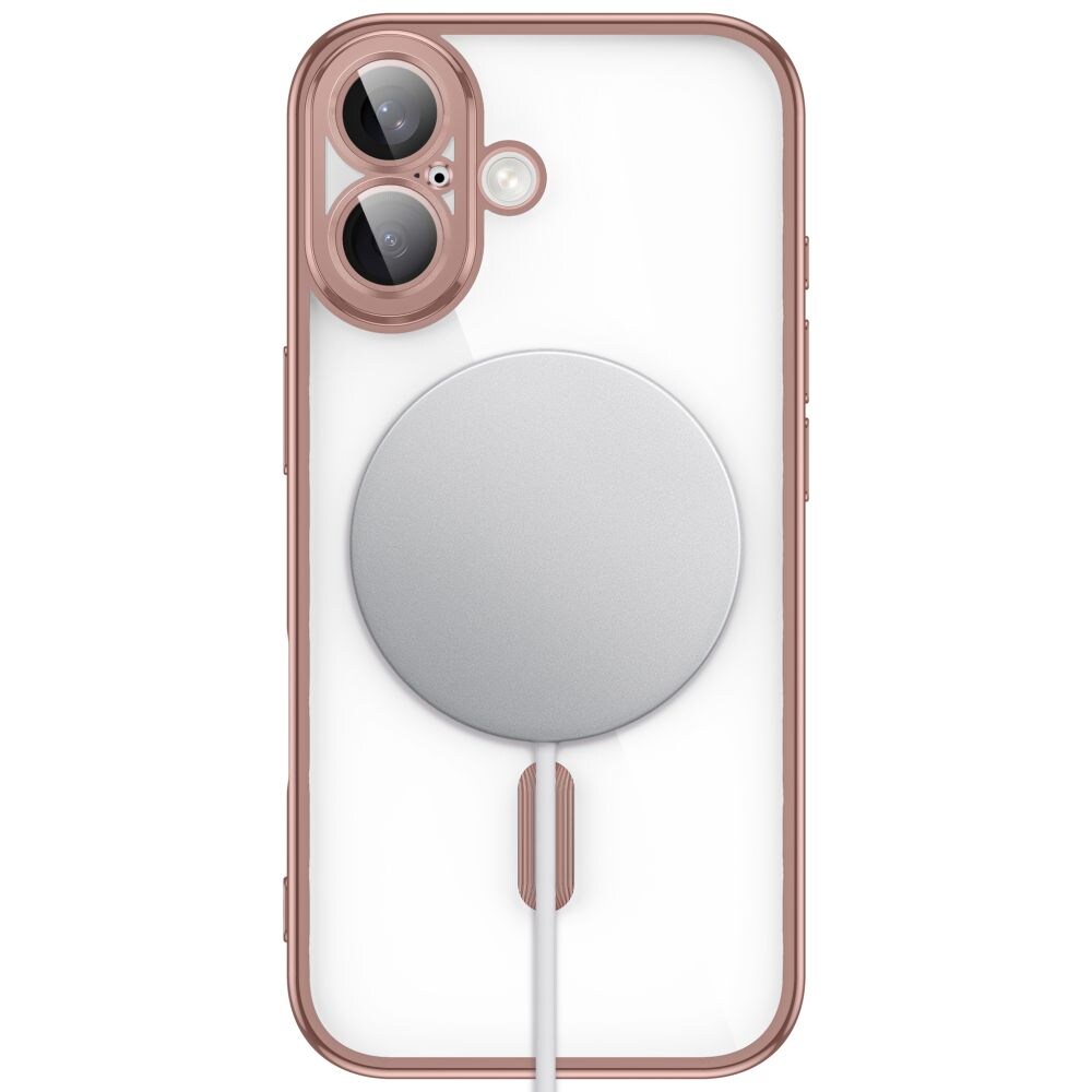 Tech-Protect MagFlex -suojakotelo iPhone 17:lle – läpinäkyvä vaaleanpunainen
