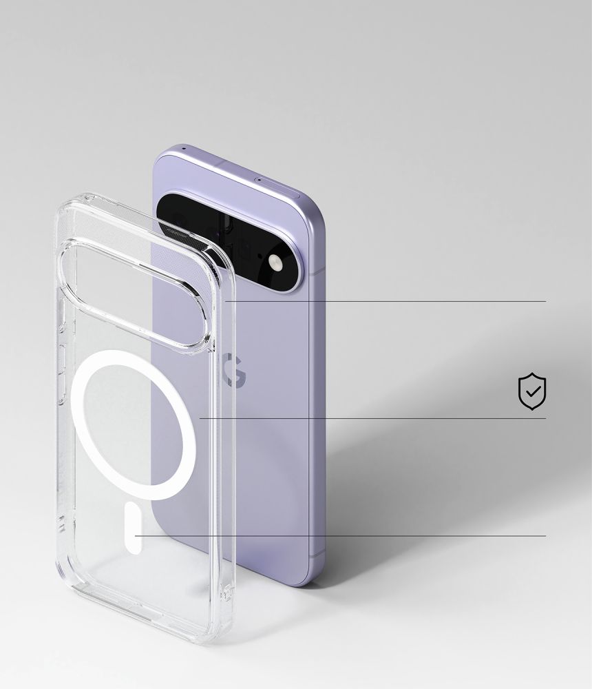 Ringke Fusion -magneettinen MagSafe-suojakotelo Google Pixel 11:lle – läpinäkyvä