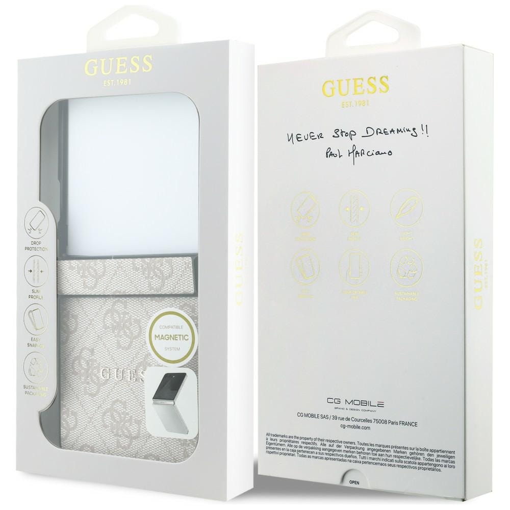 Guess 4G Classic MagSafe -suojakotelo Samsung Galaxy Z Flip 8:lle – vaaleanpunainen