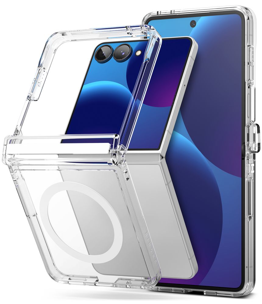 Ringke Fusion Flap -magnetinen MagSafe-kotelo Samsung Galaxy Z Flip 8:lle – läpinäkyvä