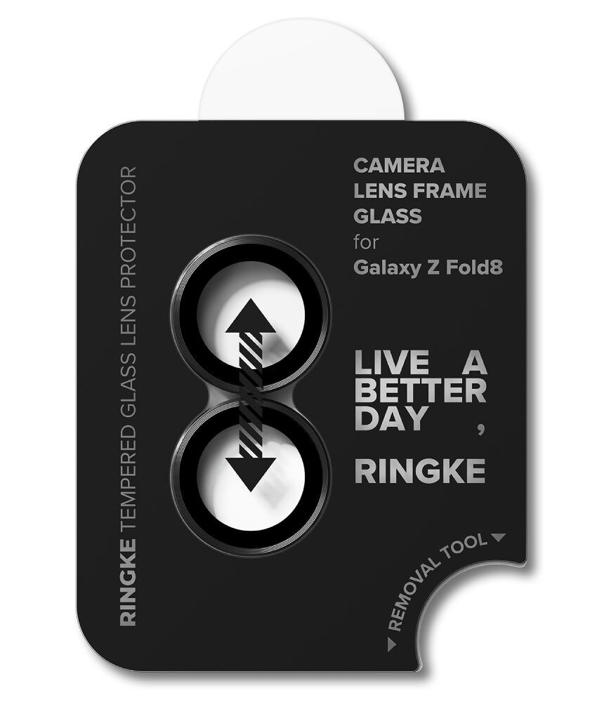 Ringke-kamerakehyksen suojus, 2 kpl:n pakkaus, Samsung Galaxy Z Fold 8:lle – musta