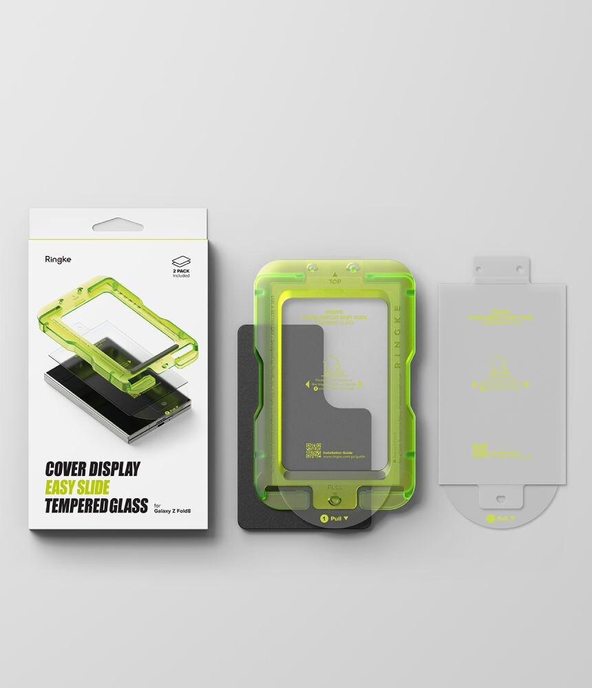 Ringke Cover Display Pro -pakkaus (2 kpl), karkaistu lasi Samsung Galaxy Z Fold 8:lle
