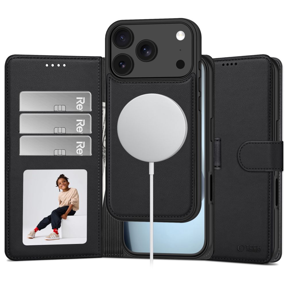 Tech-Protect Wallet MagSafe -suojakotelo iPhone 17 Pro / 18 Pro - mattamusta