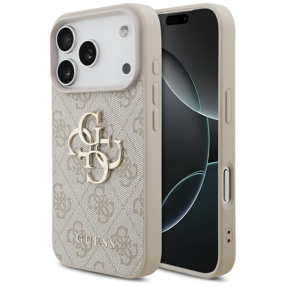 Guess 4G -kotelo, jossa iso logo, iPhone 17 Pro / 18 Pro - vaaleanpunainen
