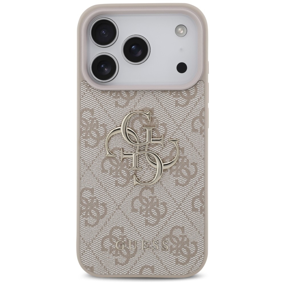 Guess 4G -kotelo, jossa iso logo, iPhone 17 Pro / 18 Pro - vaaleanpunainen