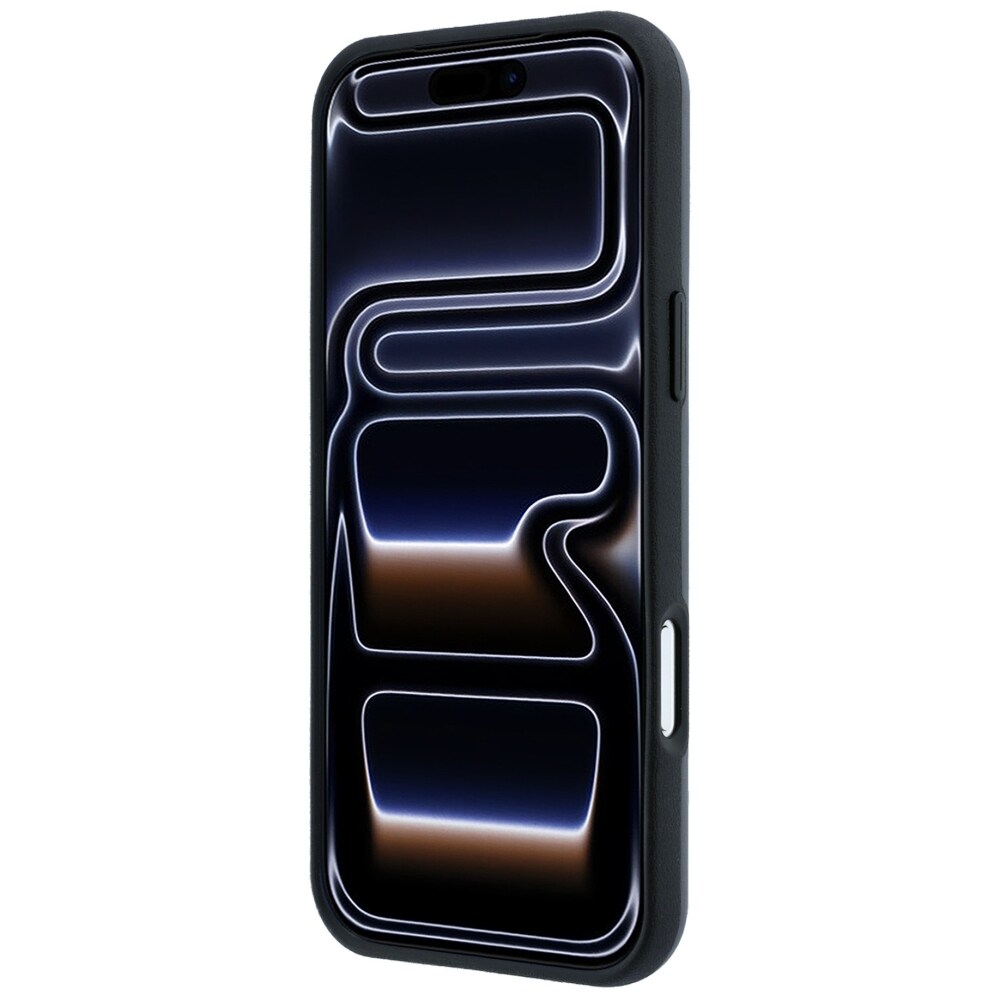 Mercedesin nahkainen 3D MagSafe -suojakotelo iPhone 18 Pro Maxille / 17 Pro Maxille – antrasiitti