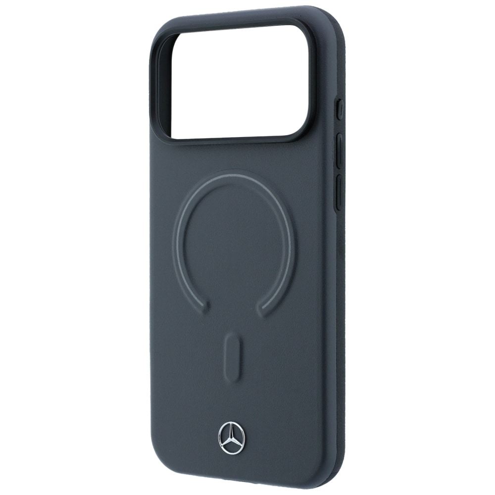 Mercedesin nahkainen 3D MagSafe -suojakotelo iPhone 18 Pro Maxille / 17 Pro Maxille – antrasiitti
