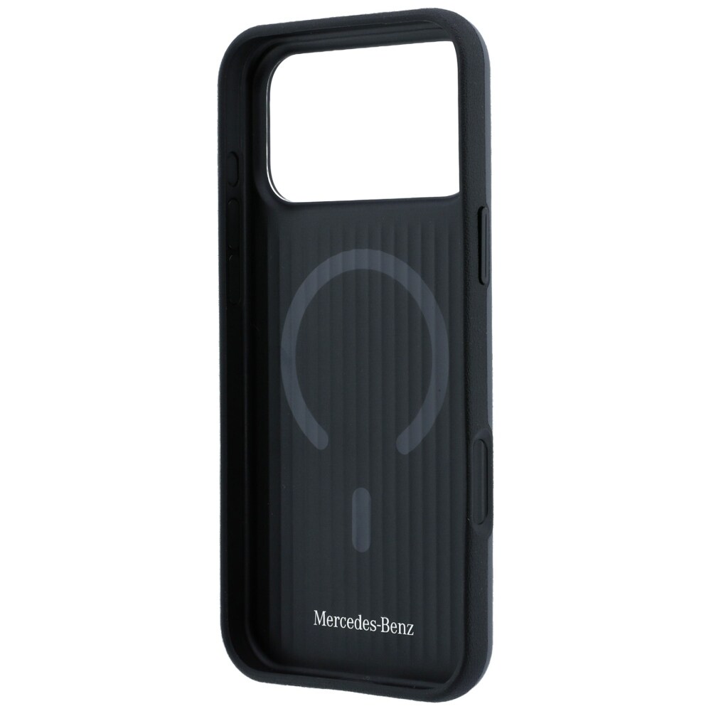 Mercedesin nahkainen 3D MagSafe -suojakotelo iPhone 18 Pro Maxille / 17 Pro Maxille – antrasiitti