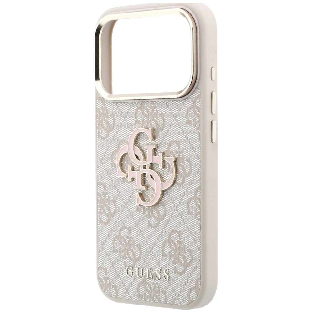 Guess 4G & Big Resin -logokotelo iPhone 17 Pro / 18 Pro - vaaleanpunainen
