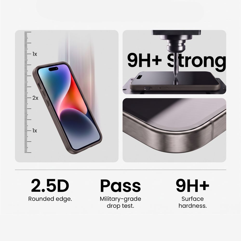 Tech-Protect Glass Fit+ -karkaistu lasisuojus, 2 kpl, Xiaomi Redmi 17 4G / 5G - musta