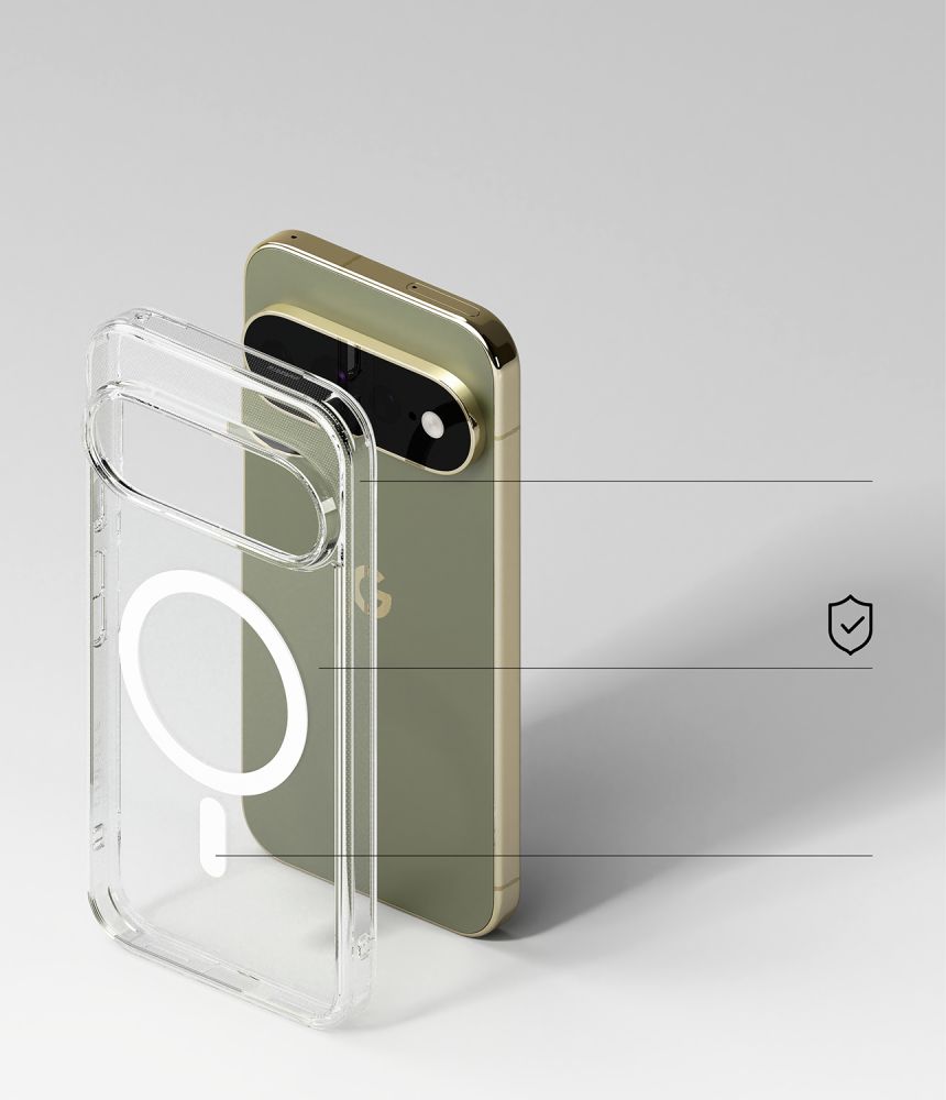 Ringke Fusion -magneettinen MagSafe-suojakotelo Google Pixel 11 Pro XL:lle – läpinäkyvä
