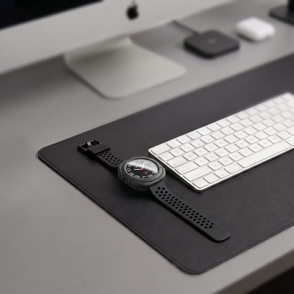 Tech-Protect Defense -kotelopakkaus (2 kpl) Samsung Galaxy Watch Ultra 47 mm:lle – kirkas mattamusta