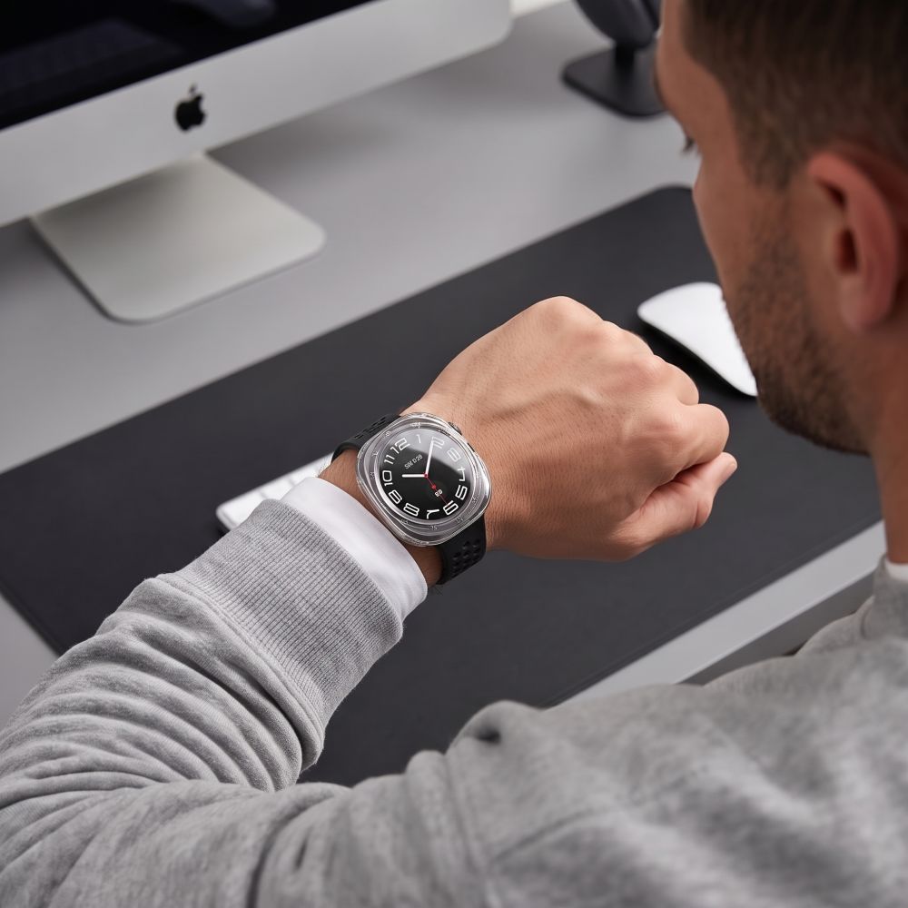 Tech-Protect Defense -kotelopakkaus (2 kpl) Samsung Galaxy Watch Ultra 47 mm:lle – kirkas mattamusta
