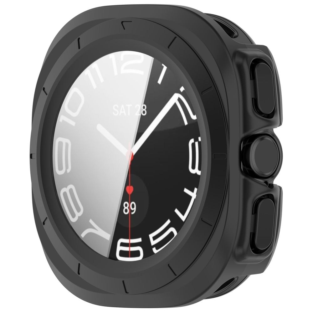 Tech-Protect Defense -kotelopakkaus (2 kpl) Samsung Galaxy Watch Ultra 47 mm:lle – kirkas mattamusta