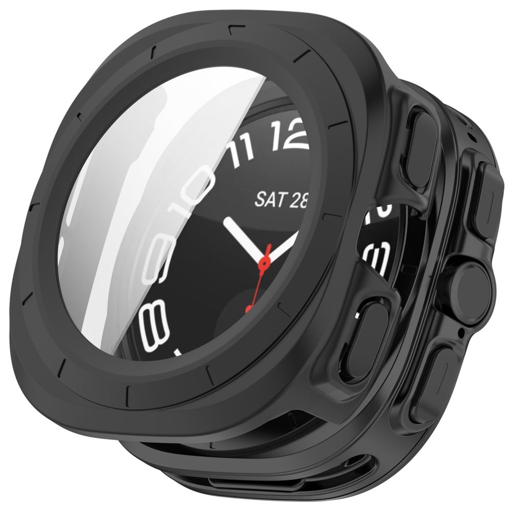 Tech-Protect Defense -kotelopakkaus (2 kpl) Samsung Galaxy Watch Ultra 47 mm:lle – kirkas mattamusta