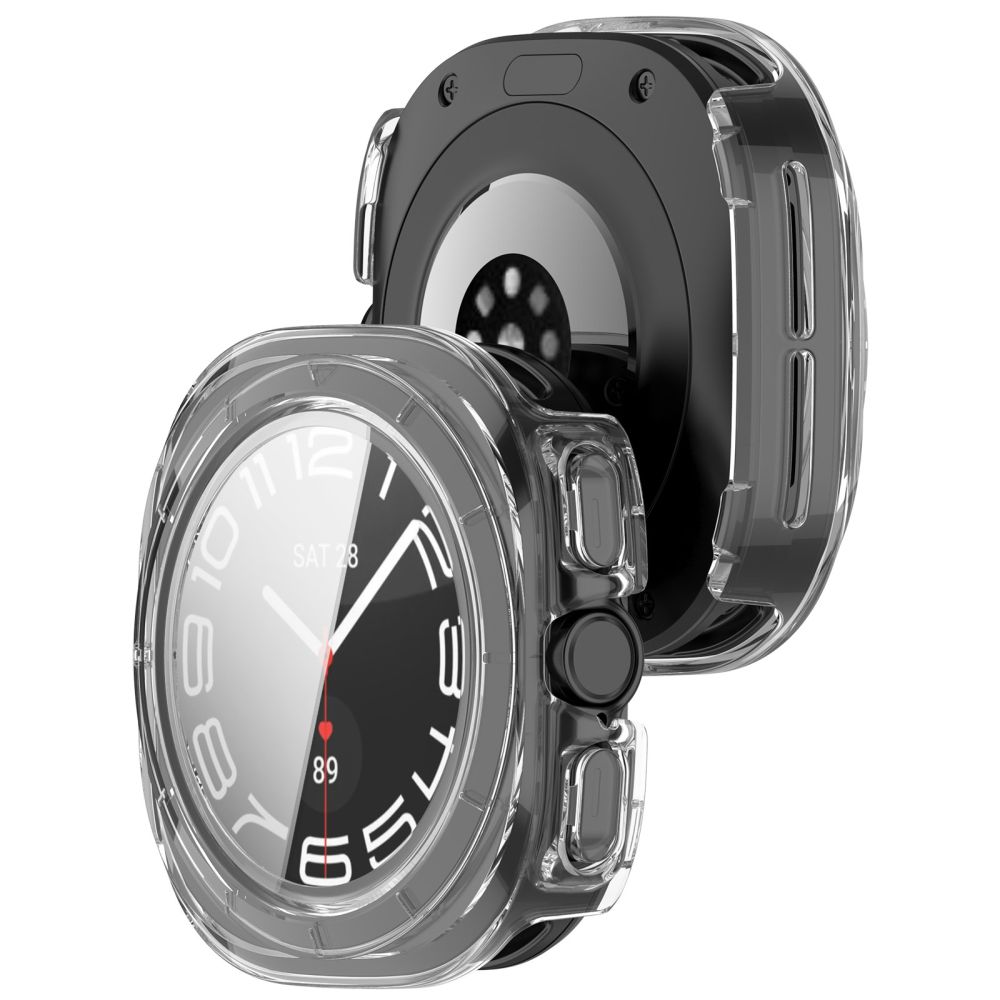 Tech-Protect Defense -kotelopakkaus (2 kpl) Samsung Galaxy Watch Ultra 47 mm:lle – kirkas mattamusta