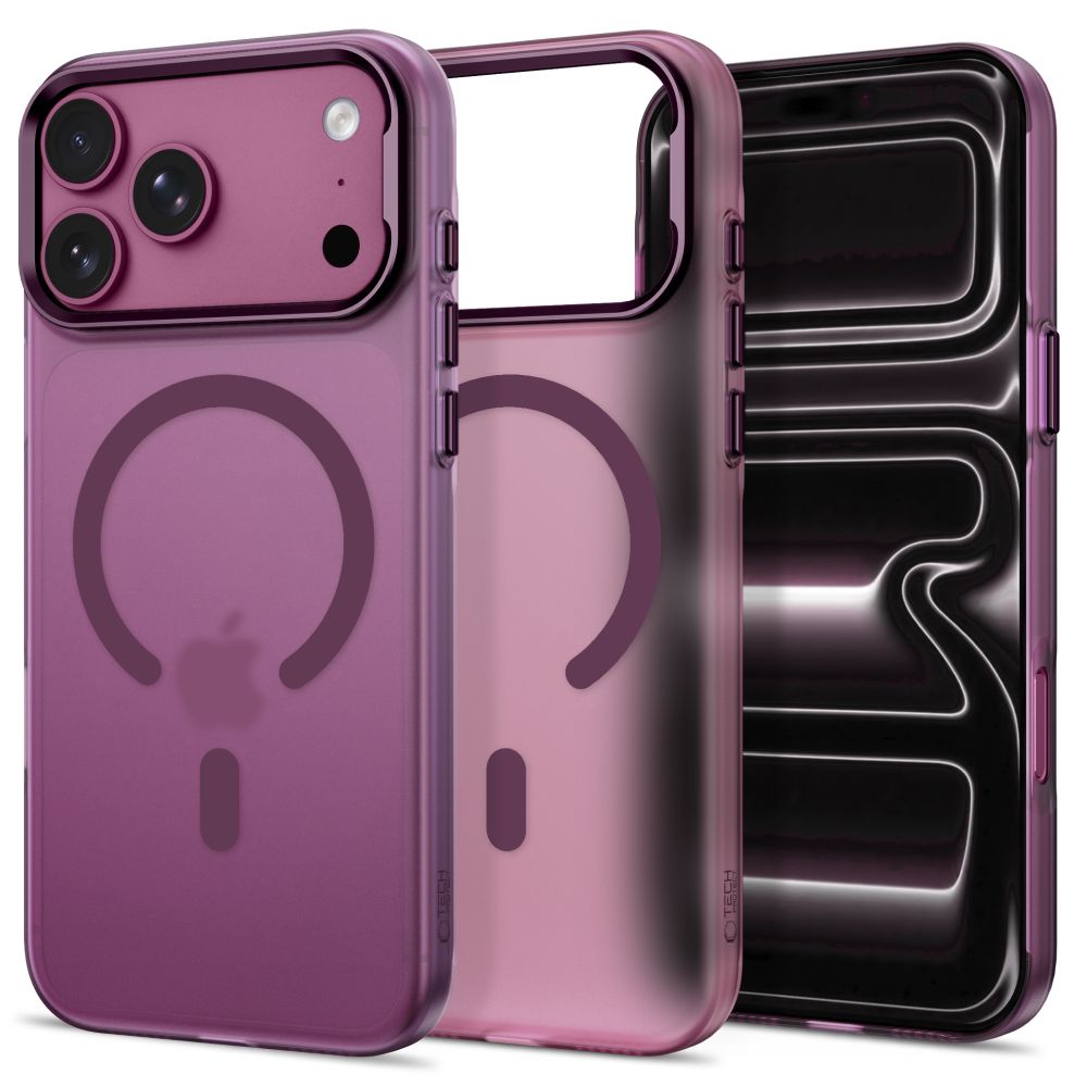 Tech-Protect MagZero MagSafe -suojakotelo iPhone 17 Pro / 18 Pro - viininpunainen, matta