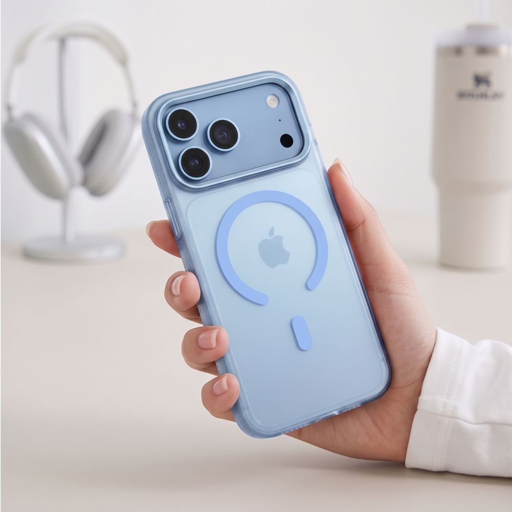 Tech-Protect MagZero MagSafe suojakotelo iPhone 17/18 Pro Maxille – vaaleansininen, matta