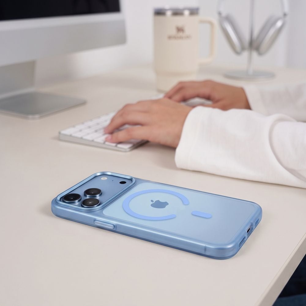 Tech-Protect MagZero MagSafe suojakotelo iPhone 17/18 Pro Maxille – vaaleansininen, matta