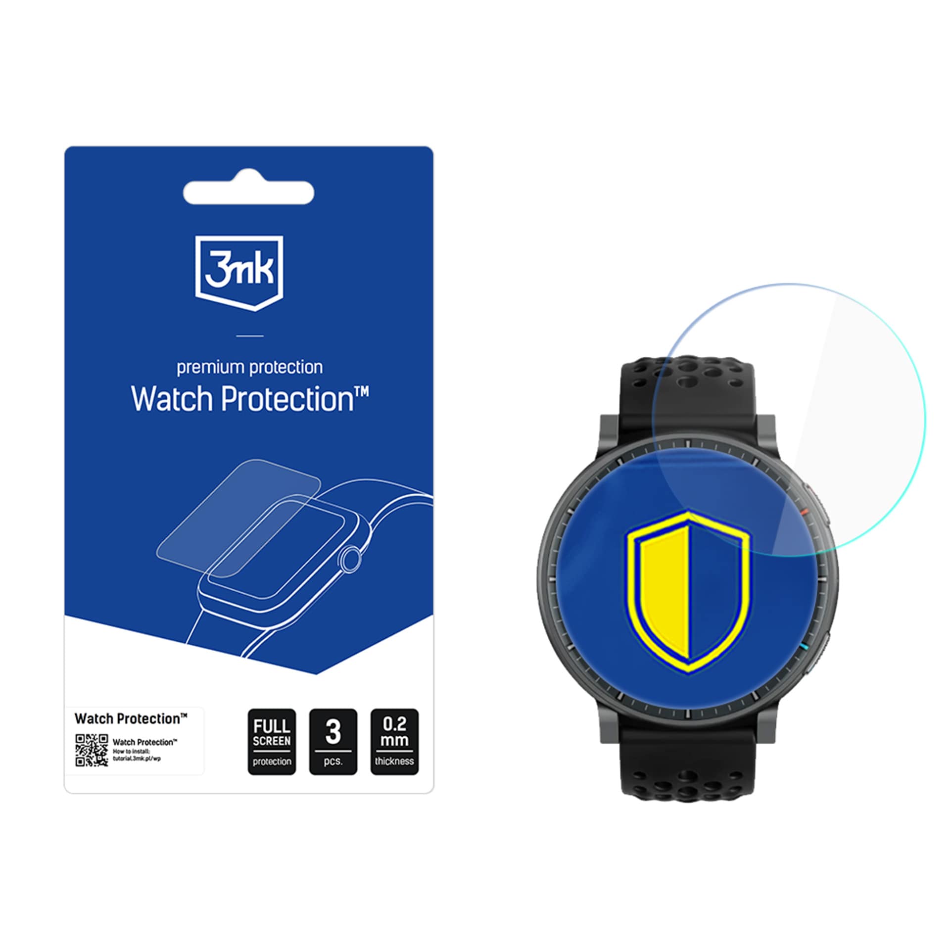 3mk Watch Protection ARC -älykellon näytönsuojakalvo Amazfit Active Max -mallille