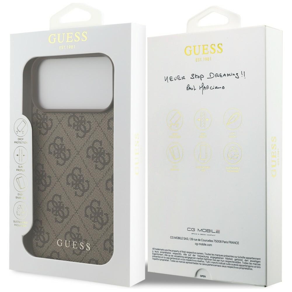 Guess 4G Classic -suojakotelo iPhone 17 Pro Max / 18 Pro Max -ruskea