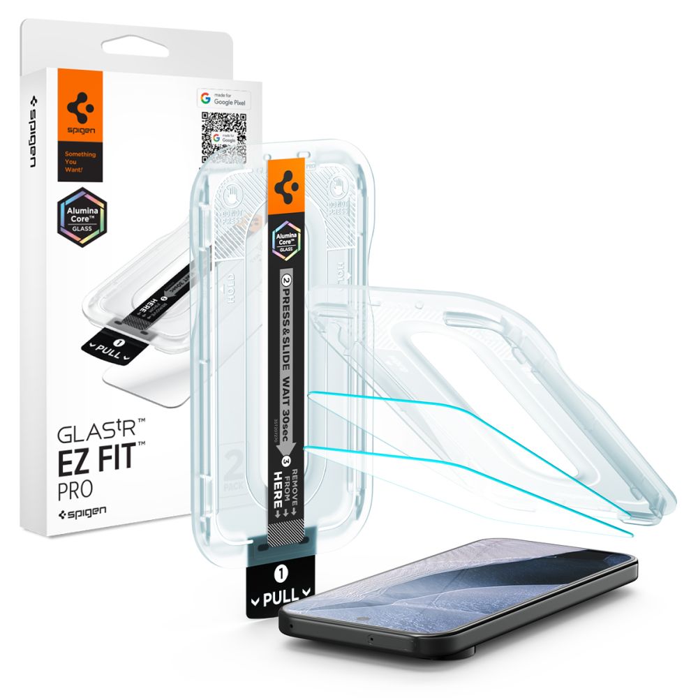 Spigen Glas.tR EZ Fit Pro -karkaistun lasin näytönsuojat, 2 kpl, Google Pixel 11 Pro XL:lle