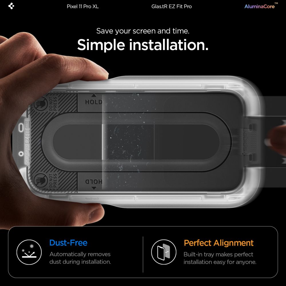 Spigen Glas.tR EZ Fit Pro -karkaistun lasin näytönsuojat, 2 kpl, Google Pixel 11 Pro XL:lle