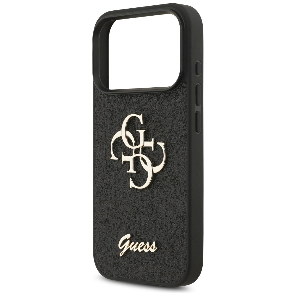 Guess Fixed Glitter Big 4G -suojakotelo iPhone 17 Pro / 18 Pro - musta