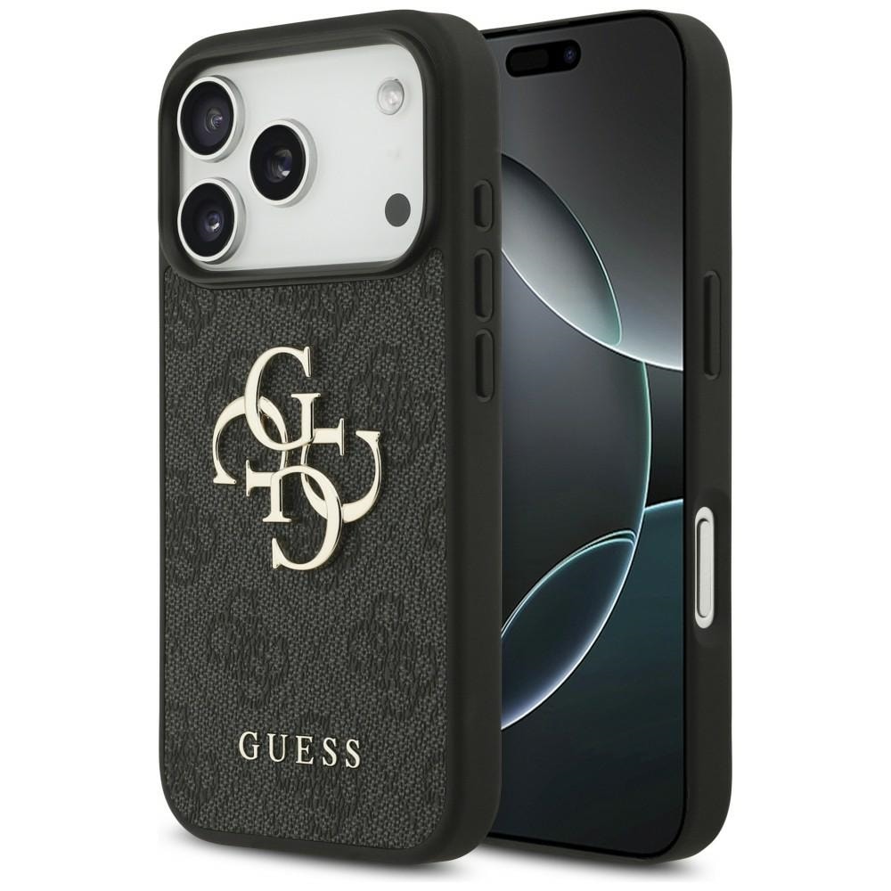 Guess 4G -kotelo, jossa iso logo, iPhone 17 Pro / 18 Pro - musta