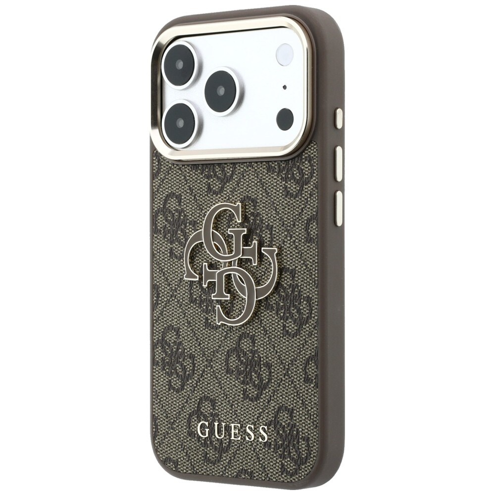 Guess 4G & Big Resin -logokotelo iPhone 17 Pro / 18 Pro - Ruskea