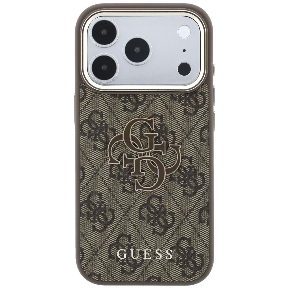 Guess 4G & Big Resin -logokotelo iPhone 17 Pro / 18 Pro - Ruskea
