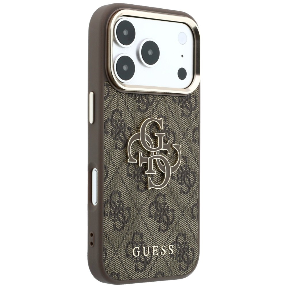 Guess 4G & Big Resin -logokotelo iPhone 17 Pro / 18 Pro - Ruskea