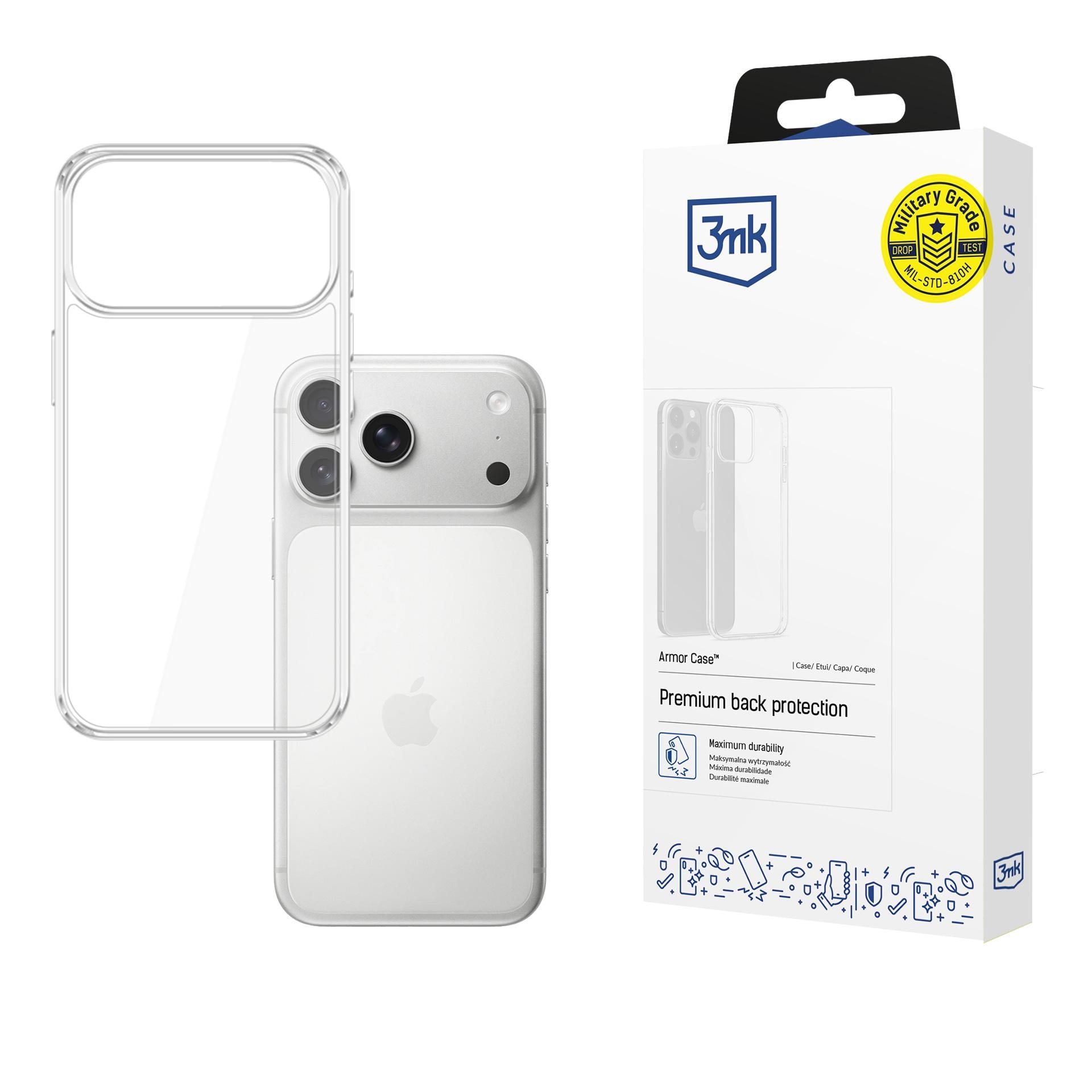 3mk-suojakotelo Apple iPhone 17 Pro Max / 18 Pro Max - Läpinäkyvä
