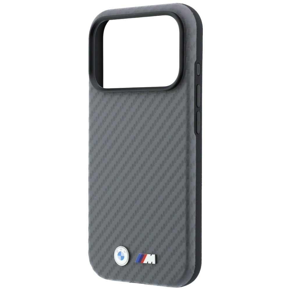 BMW M Carbon Metal -logolla MagSafe-suojakotelo iPhone 17/18 Pro Max – harmaa
