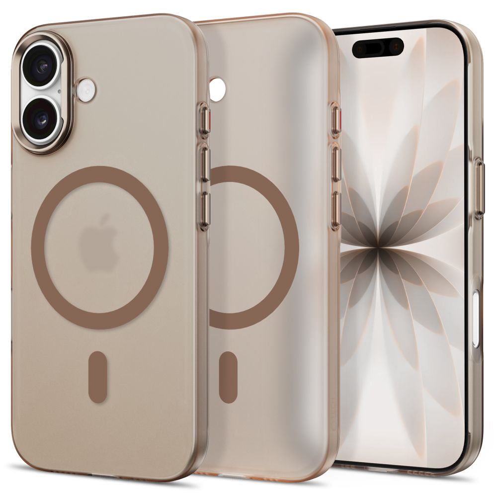 Tech-Protect MagZero MagSafe -suojakotelo iPhone 17:lle – beige-ruskea, matta