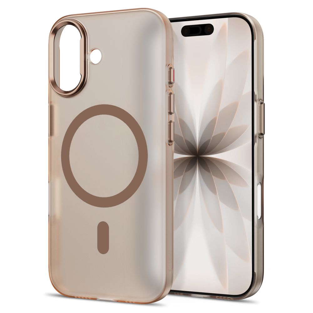Tech-Protect MagZero MagSafe -suojakotelo iPhone 17:lle – beige-ruskea, matta